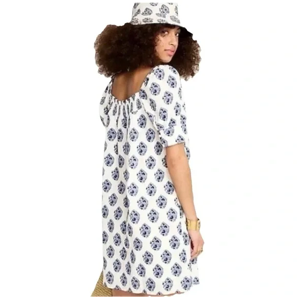 J Crew Smocked Mini Dress Size M - Picture 4 of 10